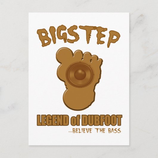 Bigstep Legend of Dubfoot FUNNY BIGFOOT DUBSTEP Briefkaart (Voorkant)