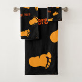 Bigvoetsporen bij zonsondergang bad handdoek (Insitu)