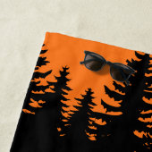 Bigvoetsporen bij zonsondergang strandlaken (In situ)