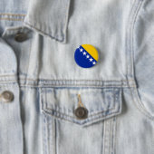 BiH Flag Coaster Ronde Button 3,2 Cm (In situ)