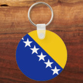 BiH Flag Coaster Sleutelhanger (Voorkant)