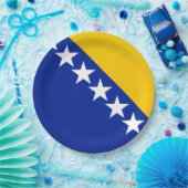 BiH Vlag Onderzetter Papieren Bordje (Feest)