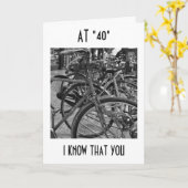 BIJ "40" GENIET VAN DE RITVERJAARDAG WENSEN KAART (Gele Bloem)