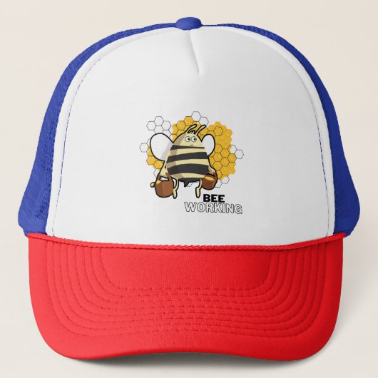 bij aan het werk trucker pet (Voorkant)