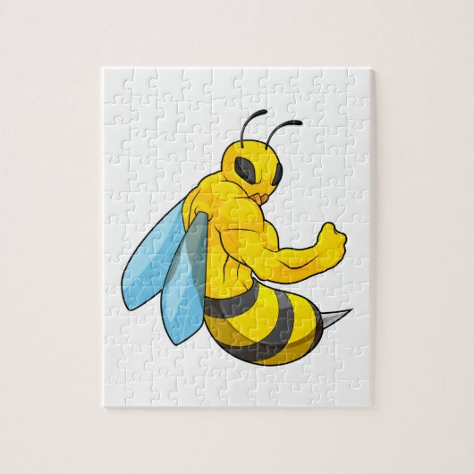 Bij als bodybuilder legpuzzel (Verticaal)