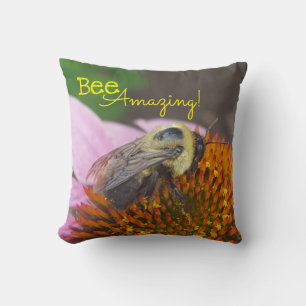 Bij Amazing, Bij En Purperen Echinacea Kussen