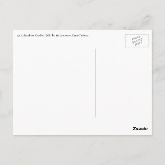 Bij Aphrodite's Cradle by Sir Lawrence Alma Tadema Briefkaart (Achterkant)
