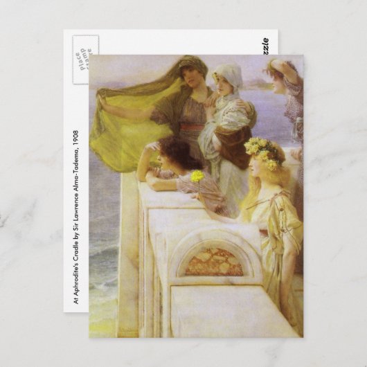 Bij Aphrodite's Cradle by Sir Lawrence Alma Tadema Briefkaart (Voorkant / Achterkant)