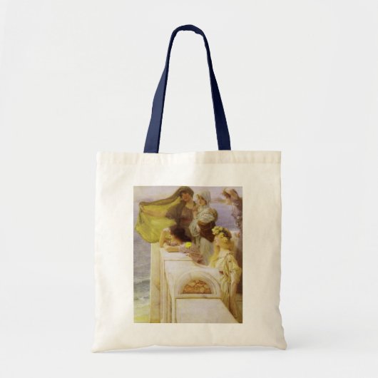Bij Aphrodite's Cradle by Sir Lawrence Alma Tadema Tote Bag (Voorkant)