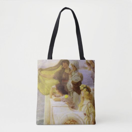Bij Aphrodite's Cradle by Sir Lawrence Alma Tadema Tote Bag (Voorkant)