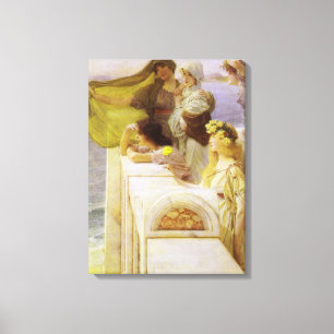 Bij Aphrodite's wieg door Sir Lawrence Alma Tadema Canvas Afdruk