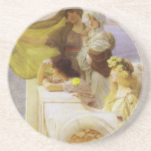 Bij Aphrodite's wieg door Sir Lawrence Alma Tadema Zandsteen Onderzetter