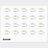  Bij baby shower bedankt  Ronde Sticker (Vel)