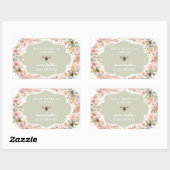 Bij baby shower honing favor label (Vel)