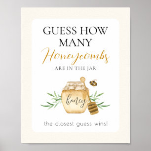 Bij Baby Shower Raad Hoeveel Spel Tafelbord Poster