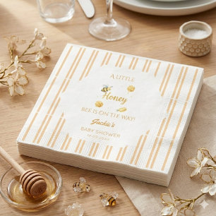 Bij baby shower servetten, waterverf hommel servet