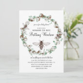 Bij baby shower uitnodiging (Staand voorkant)