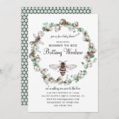 Bij baby shower uitnodiging (Voorkant / Achterkant)