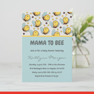Bij baby shower uitnodigingen Mama to bee Hommeltj