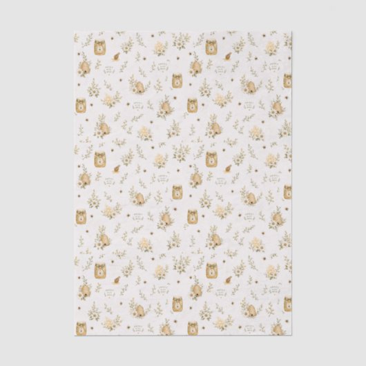 Bij baby shower, zoet als bij weefselpapier tissuepapier (Voorkant)