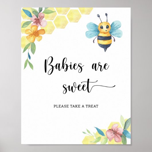Bij - baby's zijn lief poster (Voorkant)