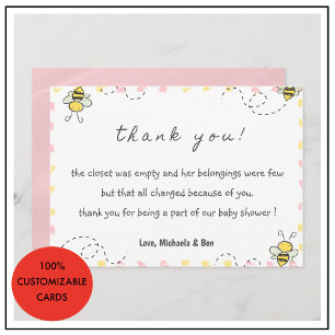 Bij bedankkaartjes, Baby Shower Moedertje om bij t Bedankkaart