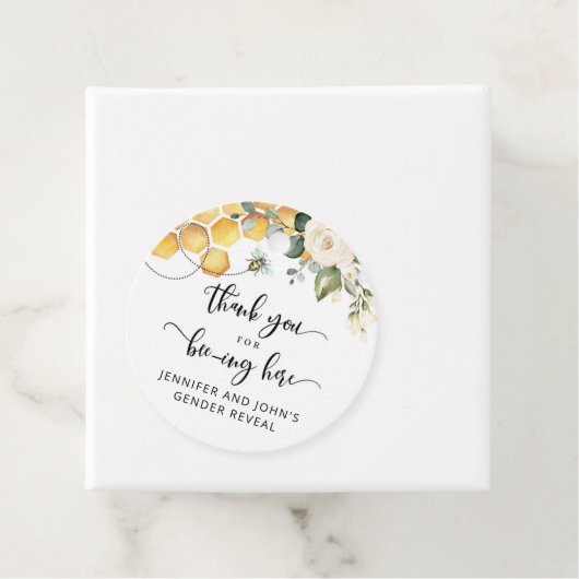 Bij, bedankt voor je aanwezigheid bedankjes labels (In situ)