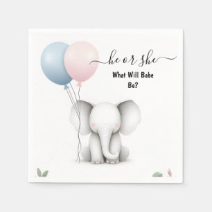 Bij Big Zoo Baby White Elephant Birth Gender Revea Servet