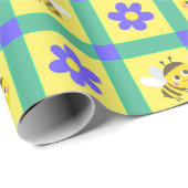 🐝 Bij Bloem Cute Huis Stijl Wrap Vreugde Cadeaupapier (Rol Hoek)