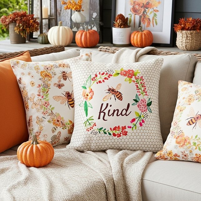 Bij bloemen vriendelijk buitenkussen (Creator heeft geüpload)