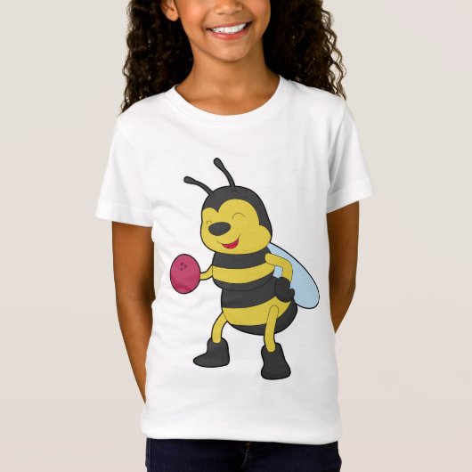 Bij Bowling Bowling bal Sporten T-shirt (Voorkant)