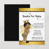 Bij Breng Een Boek Baby shower Inzetstuk Kaarten (Voorkant / Achterkant)