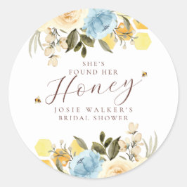 Bij-bridal shower klassieke ronde sticker