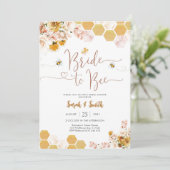 Bij-bridal-showeruitnodiging Kaart (Staand voorkant)