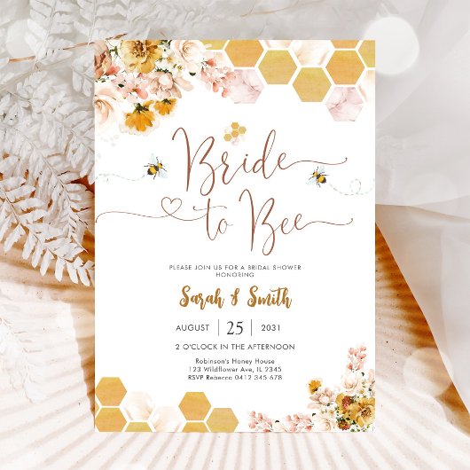 Bij-bridal-showeruitnodiging Kaart