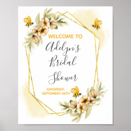 Bij Bruiloft Bridal Shower Welkom Bord Poster
