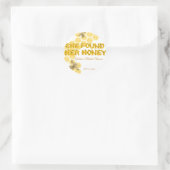 Bij bruiloft | Ze heeft haar honing gevonden Ronde Sticker (Tas)
