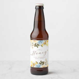 Bij bruiloftsfeest bier etiket