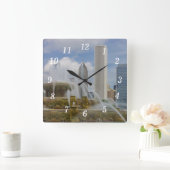 Bij Buckingham Fountain Wall Clock Vierkante Klok (Huis)