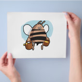 Bij cartoon flyer (Hand)