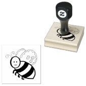 Bij cartoon rubberstempel (Gestempeld)