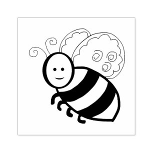 Bij cartoon rubberstempel