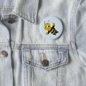 Bij-cartoonknop Ronde Button 5,7 Cm (In situ)