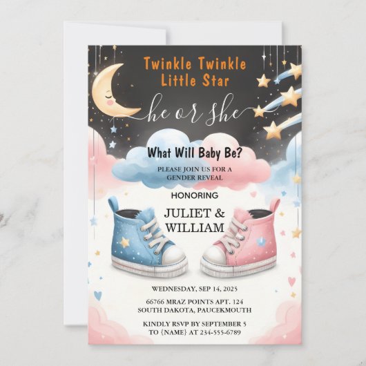 Bij Cloud Twinkle Twinkle Little Star Geslacht Rev Kaart (Voorkant)