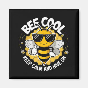Bij cool blijf kalm en blijf in de bijenkorf leuke magneet