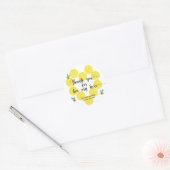 Bij dank je voor je aanwezigheid ronde sticker (Envelop)