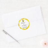 Bij dank je voor je aanwezigheid ronde sticker (Envelop)