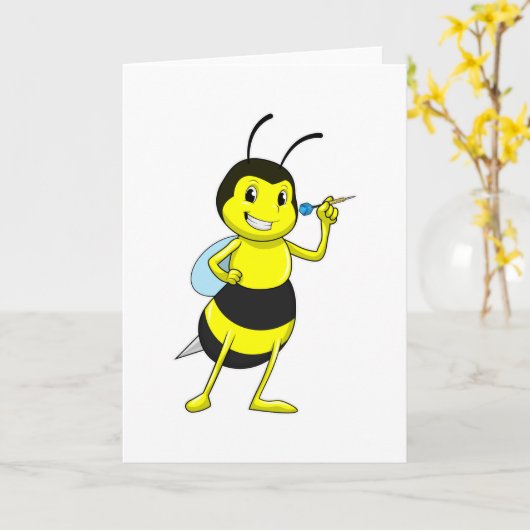 Bij Dart met Pijl Kaart (Gele Bloem)