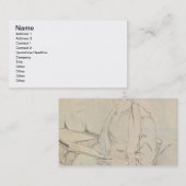 Bij de afkorting (potlood en inkt op papier) visitekaartje (Voorkant / Achterkant)