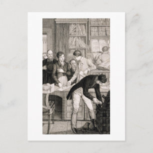 Bij de Bank, c.1800 (graving) Briefkaart